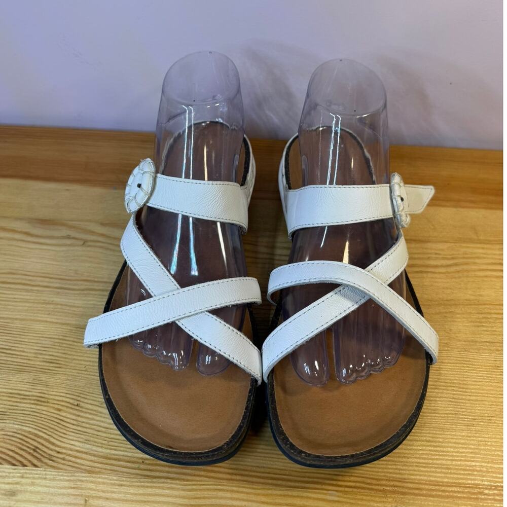 Rockport Cobb Hill White Leather Comfort Sandals Women's US 8.5 EUR 39